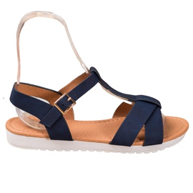 SHELOVET Marinblå textilsandaler