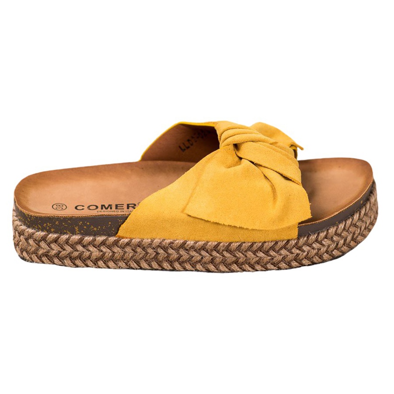 Comer Tofflor På En Hög Plattform gul