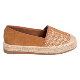 SHELOVET Flätad Espadrilles brun
