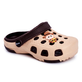 Giolan Barnens skum Crocs Brown Cowboy tofflor brun