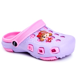 Giolan Barntofflor Foam Crocs Violet Girl violett rosa