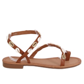 Camel JH121 Camel flip-flops med skal brun