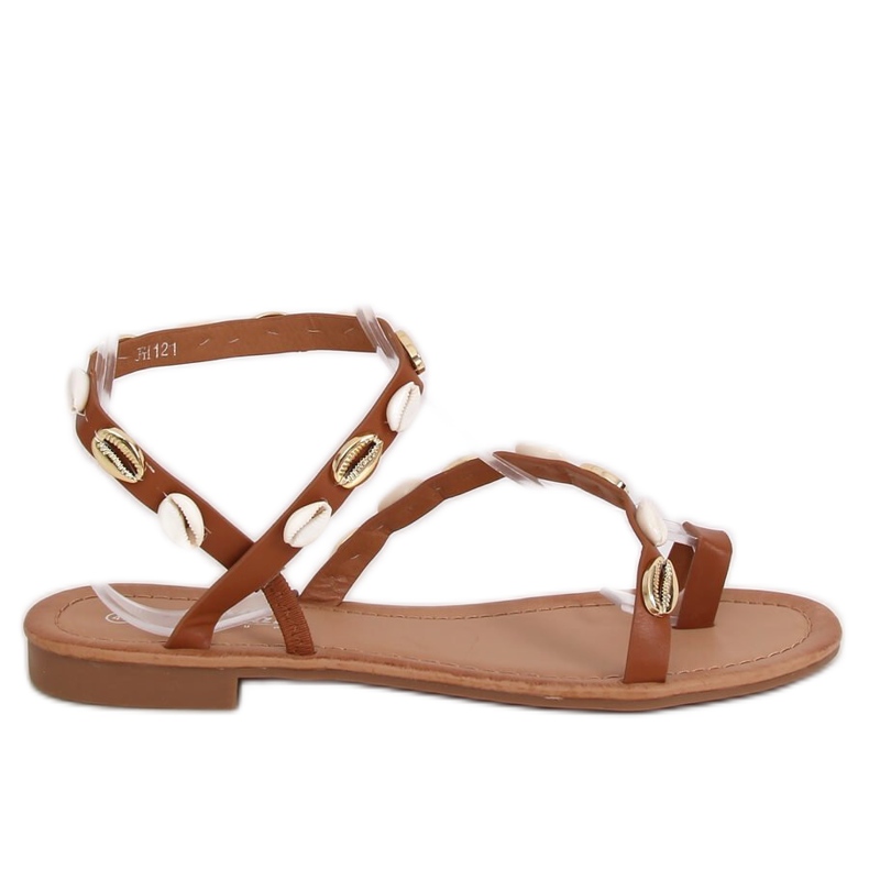 Camel JH121 Camel flip-flops med skal brun
