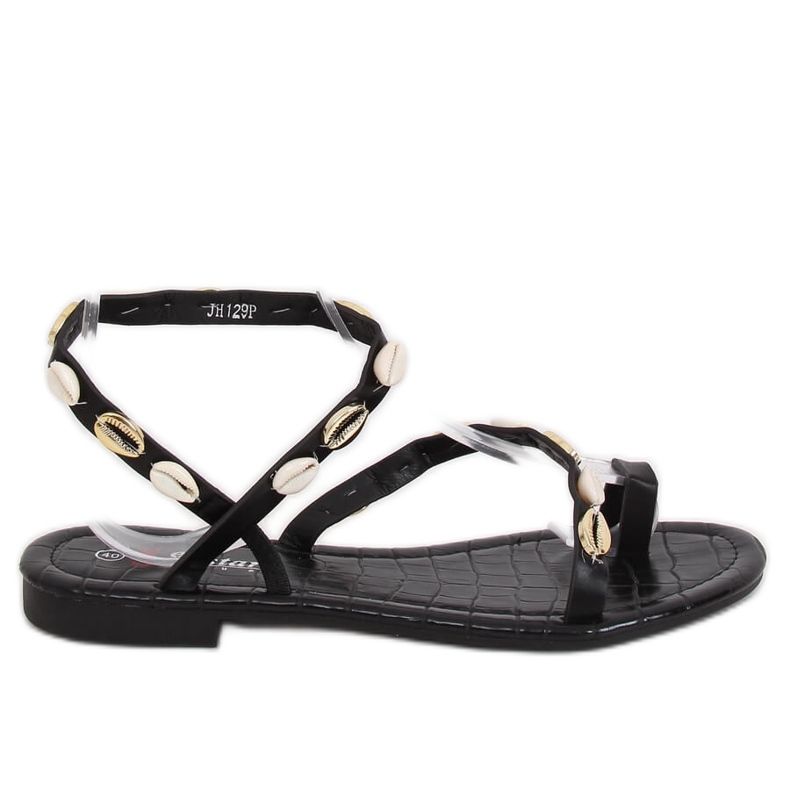 Svarta flip-flops med skal JH129P Svart