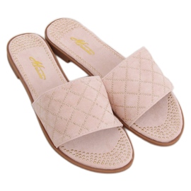 Rosa kvinnors rosa tofflor Q-85 Rosa