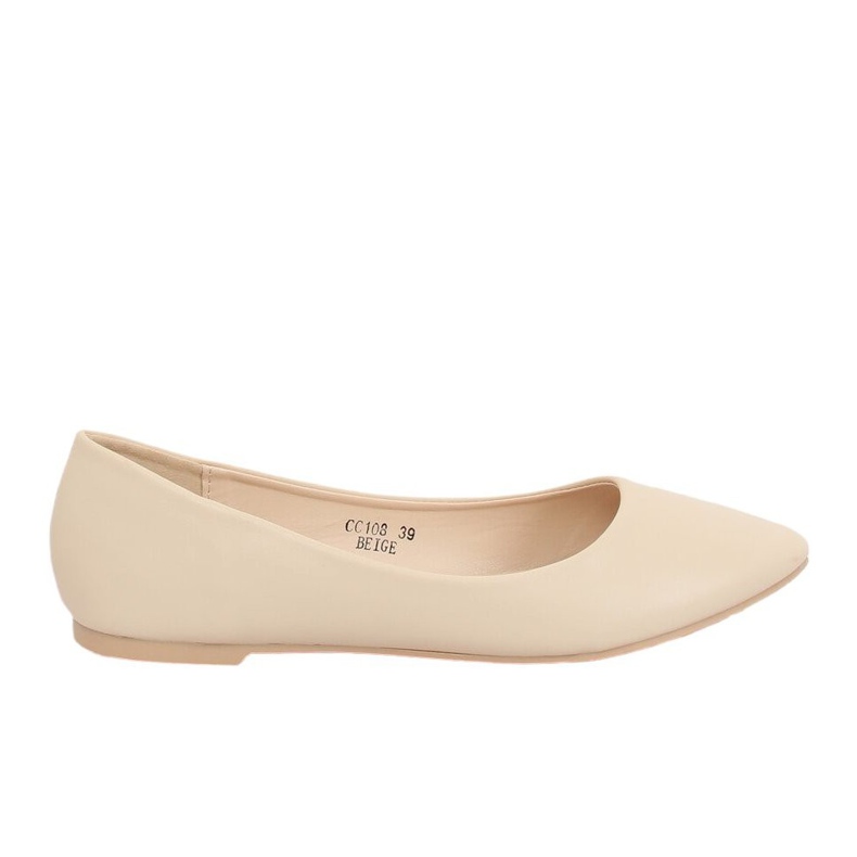 Beige ballerinor för kvinnor CC108 Beige