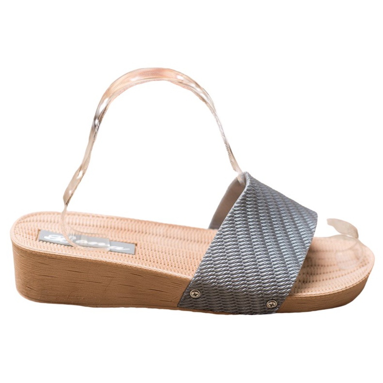 Bona Snygga kil tofflor grå