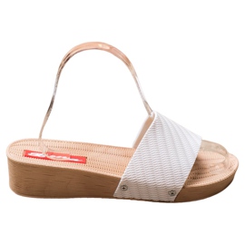 Bona Snygga kil tofflor vit