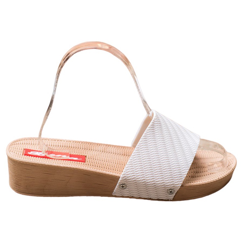 Bona Snygga kil tofflor vit