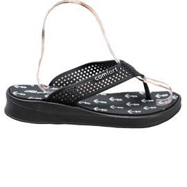 Bona Svarta Comfort flip-flops