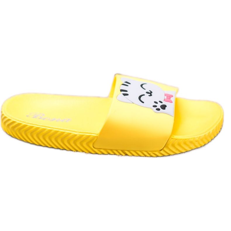 Bona Gula tofflor med applikation