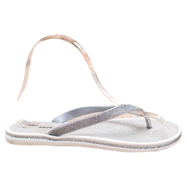 Bona Flip Flops Med Glitter grå