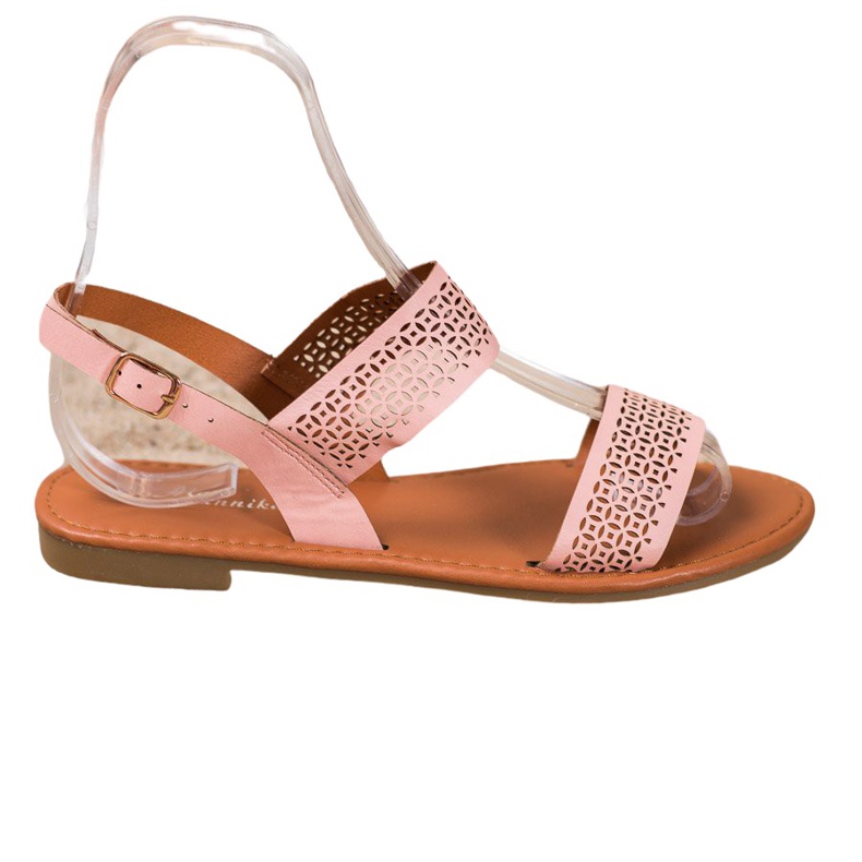Mannika Openwork sandaler rosa