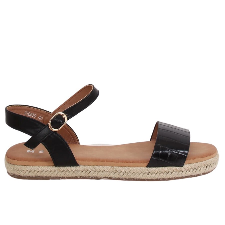 Svarta sandaler espadrilles WH939 Svart