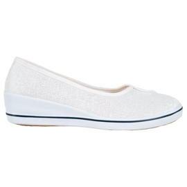 Comer Ballerinor med glitter vit