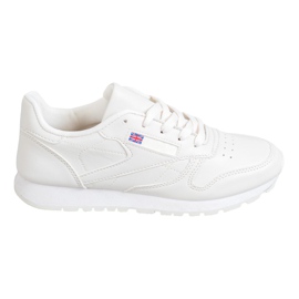 SHELOVET Knutna skor i ekoläder vit