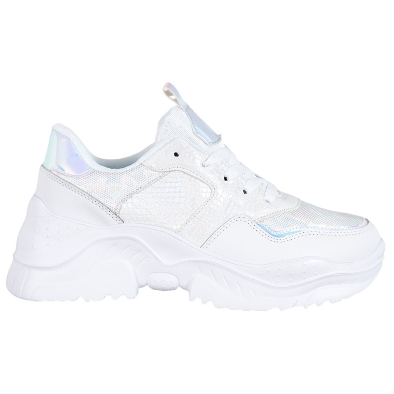 SHELOVET Eco Leather Sneakers vit grå