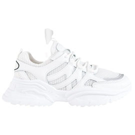SHELOVET Bekväma vita sneakers