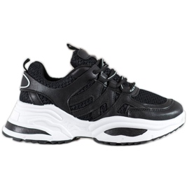 SHELOVET Bekväma svarta sneakers