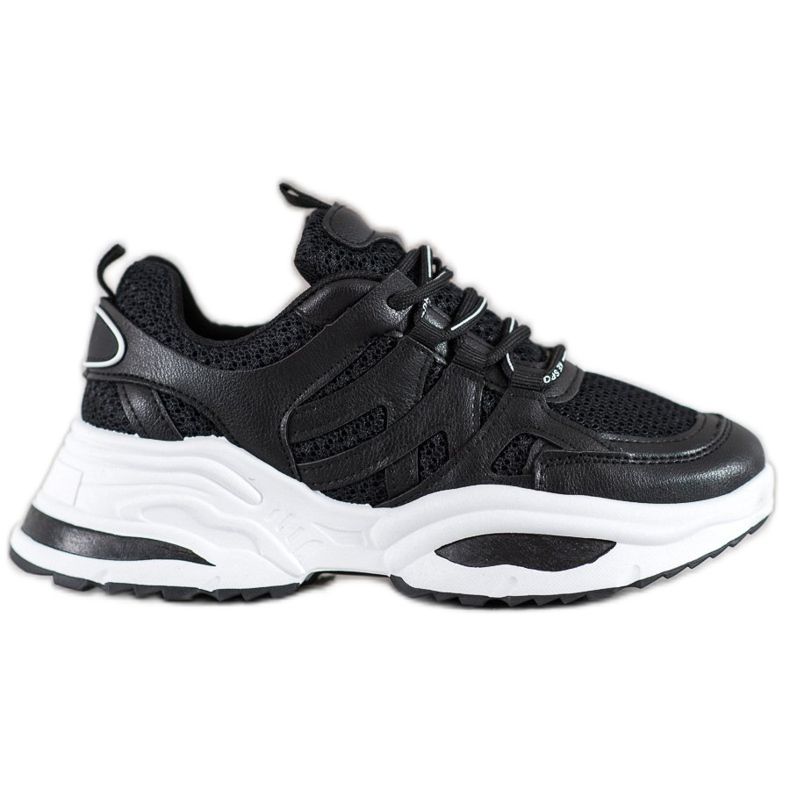 SHELOVET Bekväma svarta sneakers