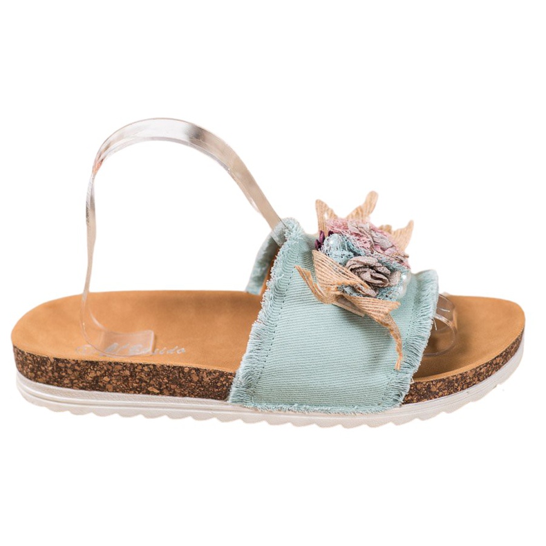 SHELOVET Moderiktiga tofflor brun grön