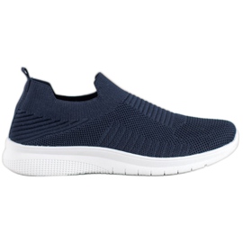 SHELOVET Textil Slip-On skor marinblå