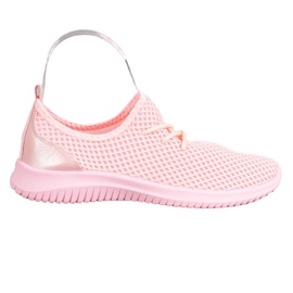 SHELOVET Knutna openwork -sneakers rosa