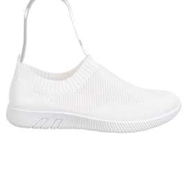 SHELOVET Bekväma Openwork Slipons vit