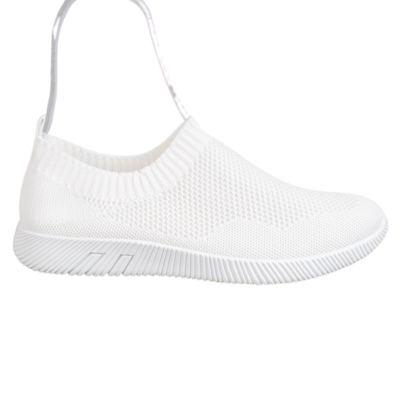 SHELOVET Bekväma Openwork Slipons vit