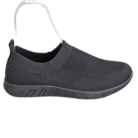 SHELOVET Bekväma Openwork Slipons svart