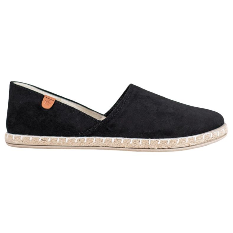 SHELOVET Slip-on Black Espadrilles svart