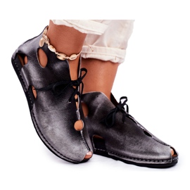 Brogues för kvinnor Maciejka Popiel 03426-03 grå