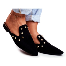 Lu Boo Sandaler för svarta mocka Seniorita