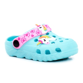 Bona Barntofflor Foam Crocs Blue Unicorn Lily purpur blå