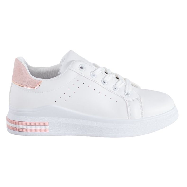 RTX WALK Snygga Eco Leather Sneakers vit rosa
