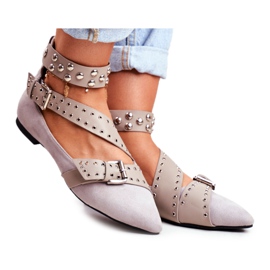 Lu Boo Ballerina I Spitz Randiga Nitar Grå Esteria