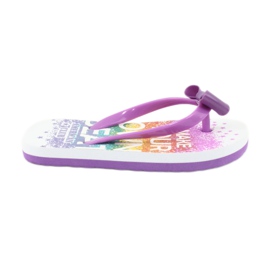 American Club Flickors flip flops, lila flip -flops med en båge purpur