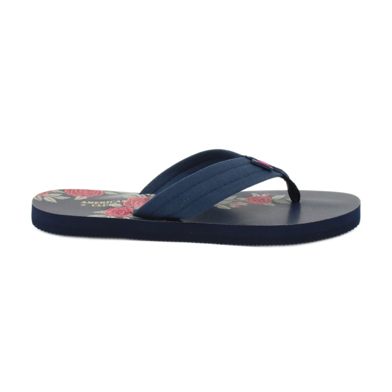 American Club Amerikanska damskum flip-flops JP04 röd marinblå