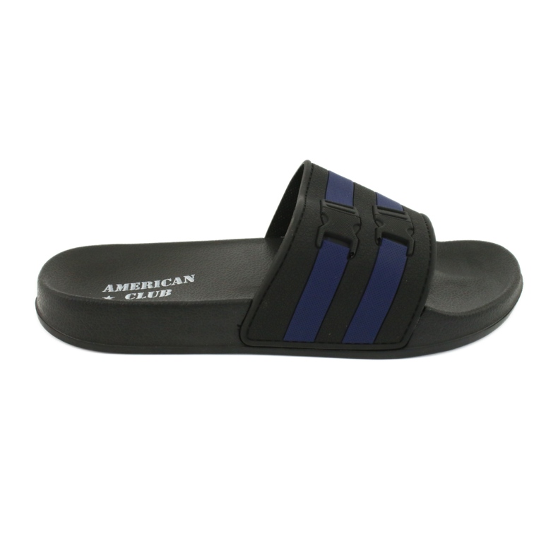 American Club Skum flip flops på NH16 Black/Navy Black Beach svart