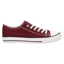 SHELOVET Burgundy sneakers röd
