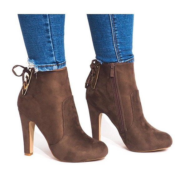 Stövlar på hög klack 88-48 khaki kaki grön