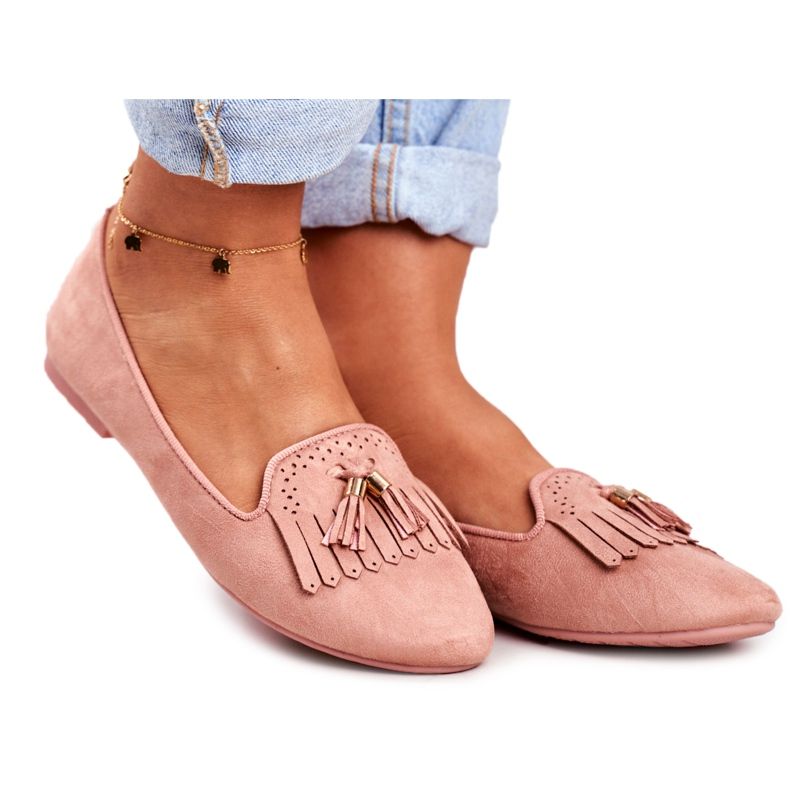 BUGO Dam Loafers Pink Lords Fringes Therese rosa