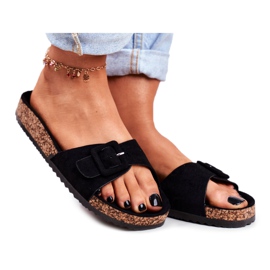 BUGO Dam Tofflor Spännejustering Svart Rosaline