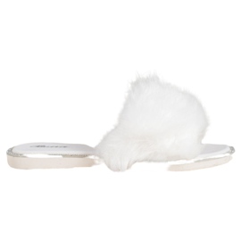 Bona Snygga tofflor med päls vit