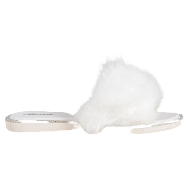 Bona Snygga tofflor med päls vit