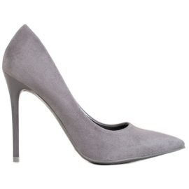 Small Swan Grå stiletter med mocka