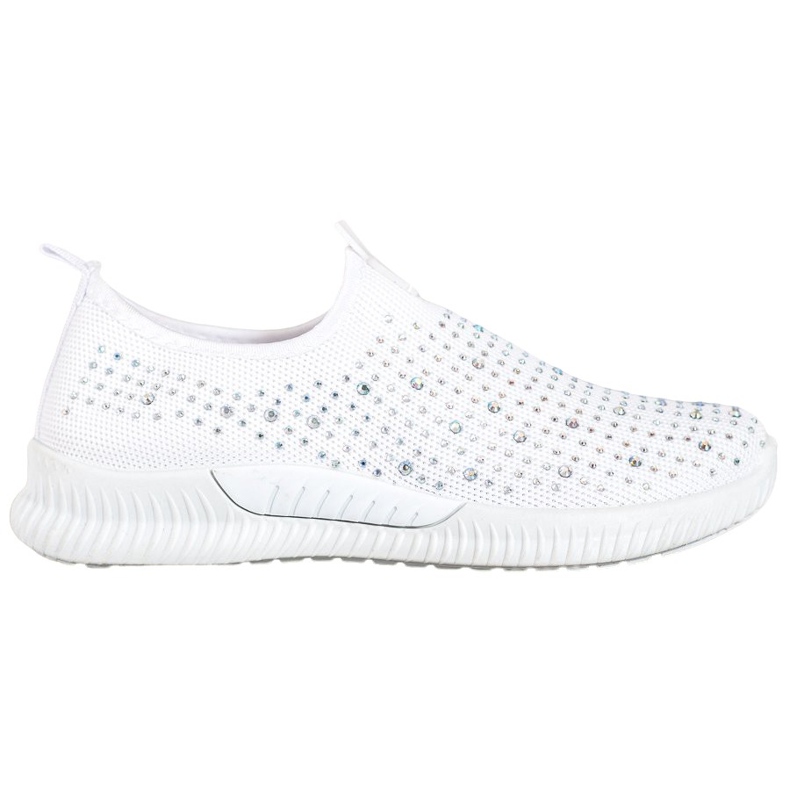 SHELOVET Vita skor med kristaller