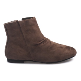 Suede Booties Chelsea stövlar 7-121 Khaki kaki