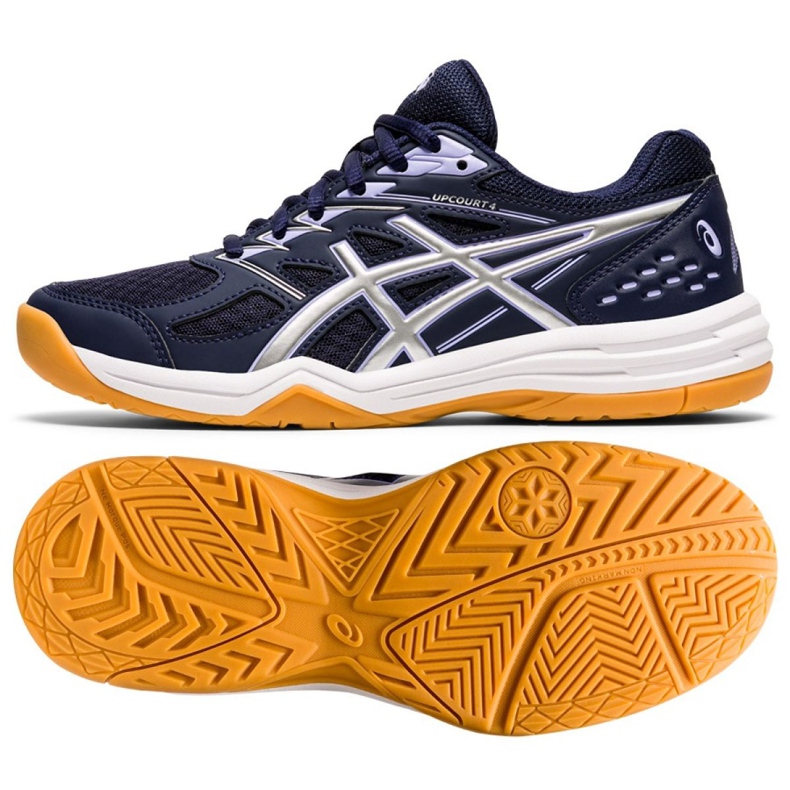 Asics Upcourt 4 W 1072A055-400 volleybollskor mångfärgad marinblå