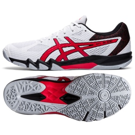 Asics Gel Blade 7 M 1071A029-101 squashsko vit röd